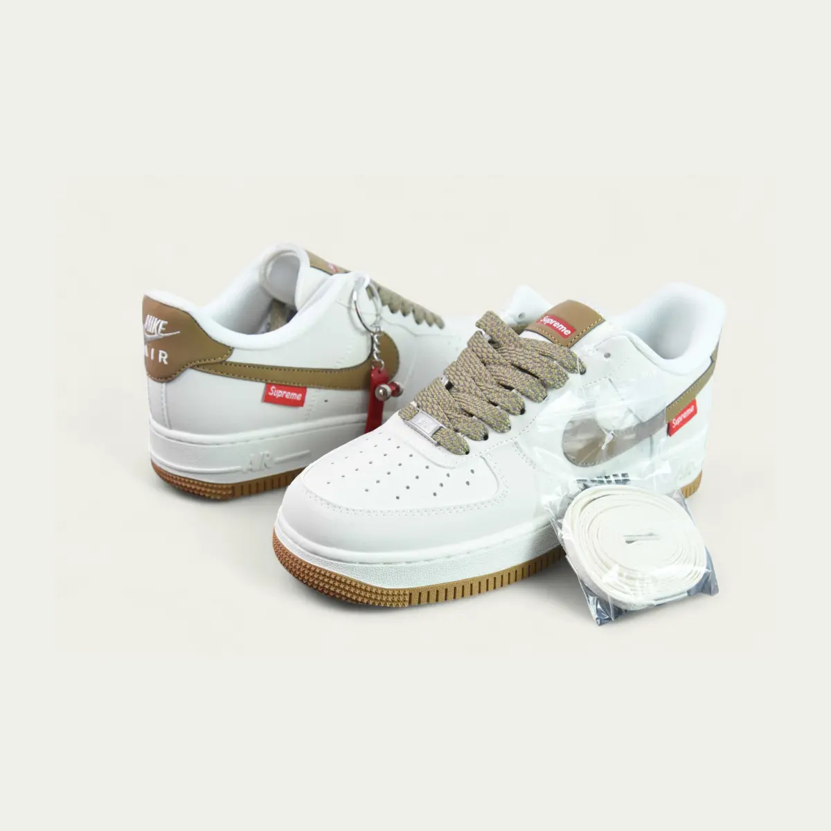 Supreme x Air Force 1 White Cream 1